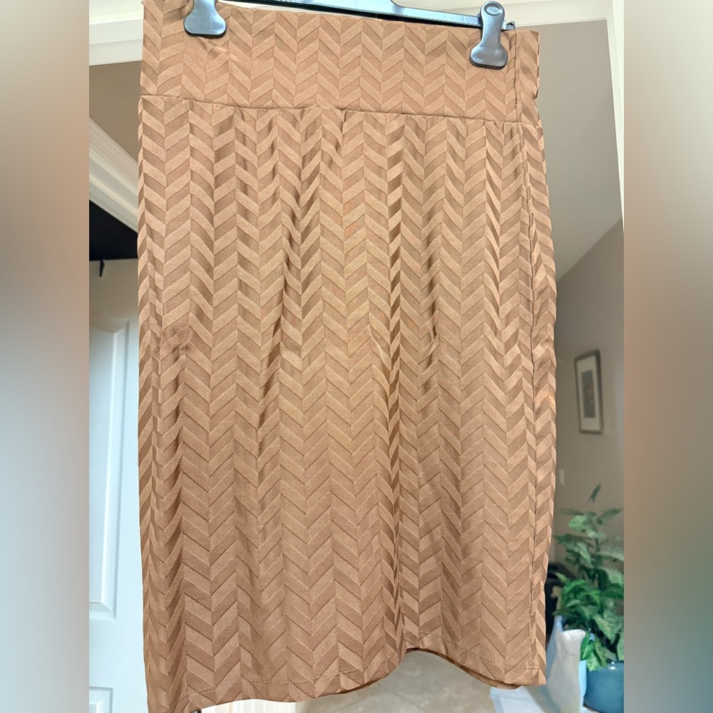 LuLaRoe cassie pencil skirt in chocolate brown Geometric Design